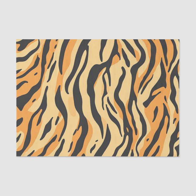 Papier Mousseline Rayures de Tigre (Recto)