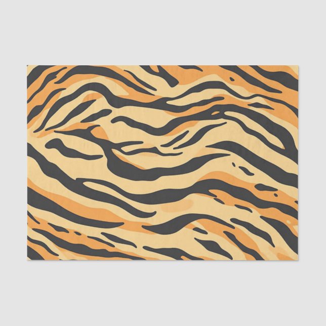 Papier Mousseline Rayures de Tigre (Recto)