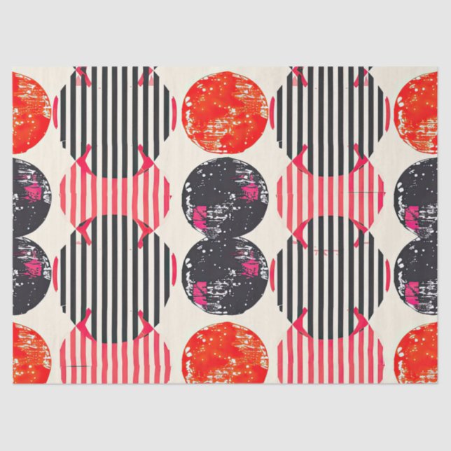 Papier Mousseline Rayures de tranches de citrus gras (7) (Recto)