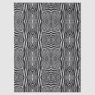 Papier Mousseline Rayures de zèbre noir et blanc