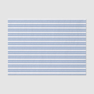 Papier Mousseline Rayures décrites bleues/gris