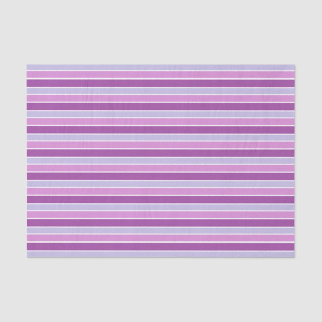 Papier Mousseline Rayures horizontales dégradées de violet  (Recto)