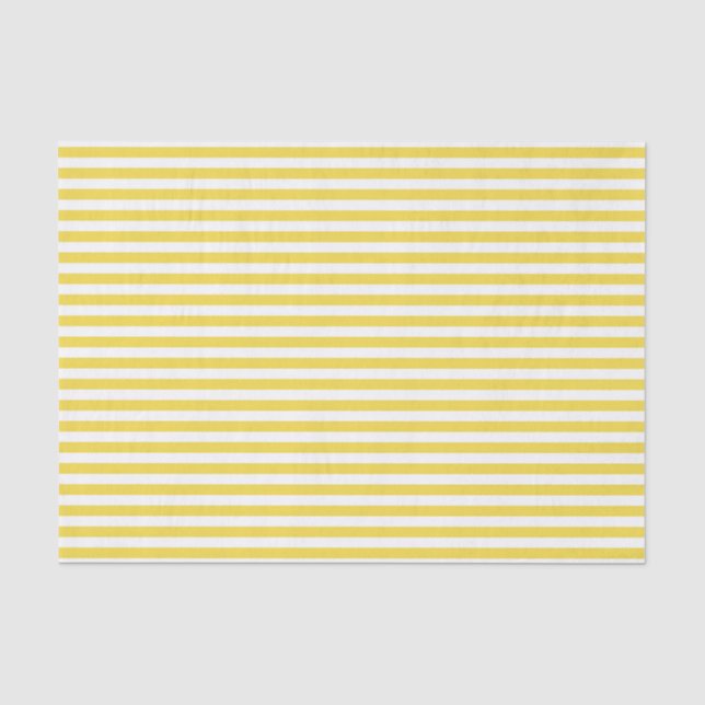 Papier Mousseline Rayures jaunes (Recto)