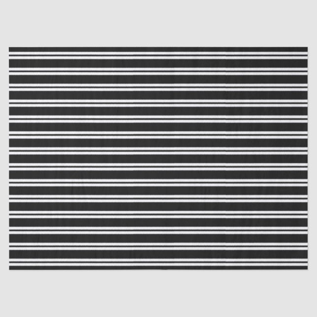 Papier Mousseline Rayures noires (Recto)