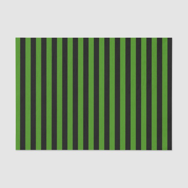 Papier Mousseline Rayures noires et vertes (Recto)