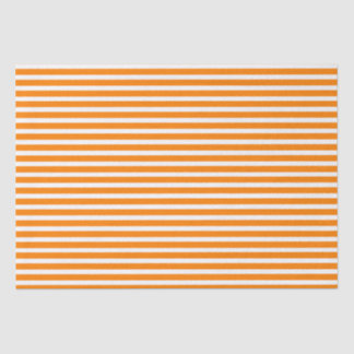 Papier Mousseline Rayures oranges et blanches