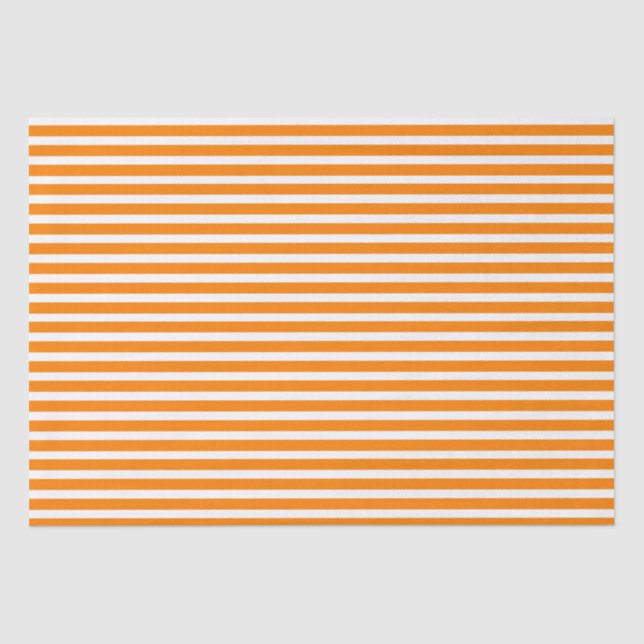 Papier Mousseline Rayures oranges et blanches (Recto)