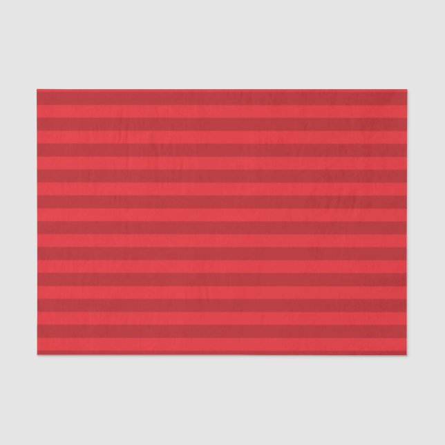 Papier Mousseline Rayures rouge foncé et rouges (Recto)