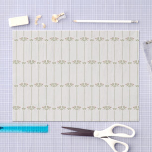 Papier Mousseline Rayures traditionnelles botaniques victoriennes