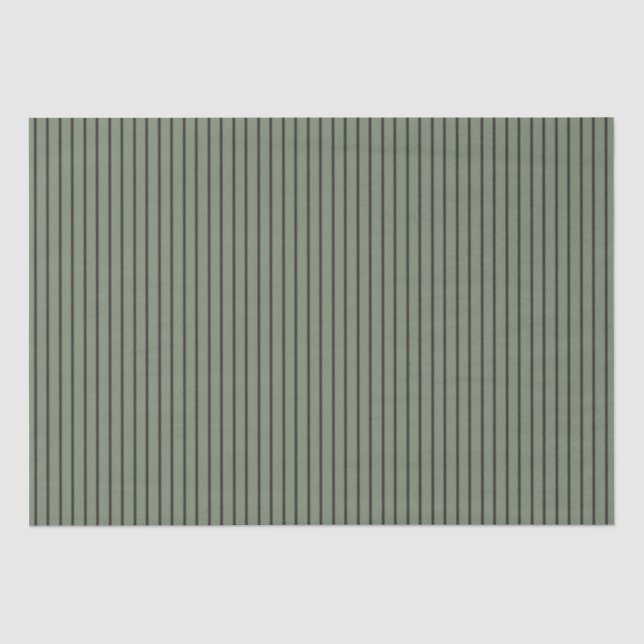 Papier Mousseline rayures vertes et grises (Recto)