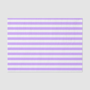 Papier Mousseline Rayures violettes et blanches claires