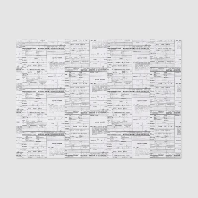 Papier Mousseline Réception vintage (Recto)