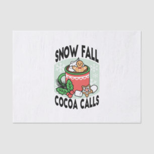 Papier Mousseline Réchauffez-vous avec les appels de cacao de neige 