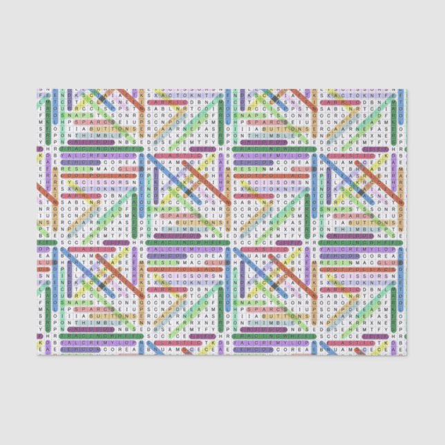 Papier Mousseline Recherche par mot couture (Recto)