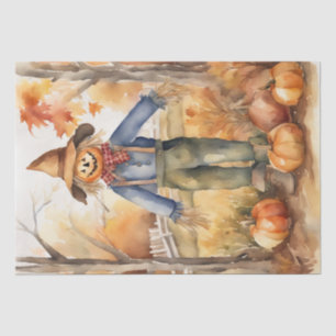 Papier Mousseline Récolte d'automne : Épouvantail dans le Découpage