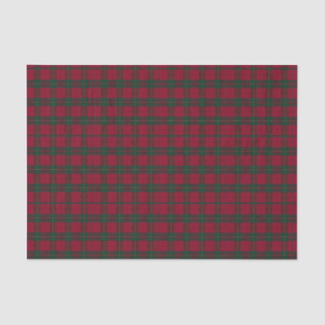 Papier Mousseline Red and Green Plaid Tissue Paper (Recto)