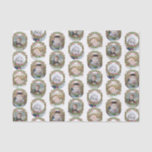 Papier Mousseline Red Berry Wreath Photo Collage Christmas<br><div class="desc">Papier de tissus pour Noël avec des couronnes de fruits rouges pleines de feuilles verts contre un arrière - plan blanc. Ajoutez une photo dans les couronnes de Noël dans un simple collage photo où quatre de vos photos créent un motif répété.</div>