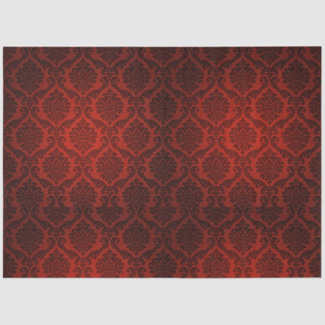 Papier Mousseline Red Black Demak Gothique 20x30 Découpage (Recto)
