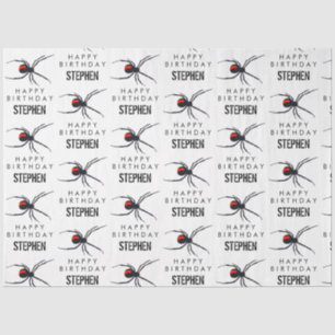 Papier Mousseline Red & Black Spider Fête d'anniversaire Thème et no