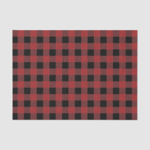 Papier Mousseline Red Buffalo Plaid Motif Christmas Cadeau
