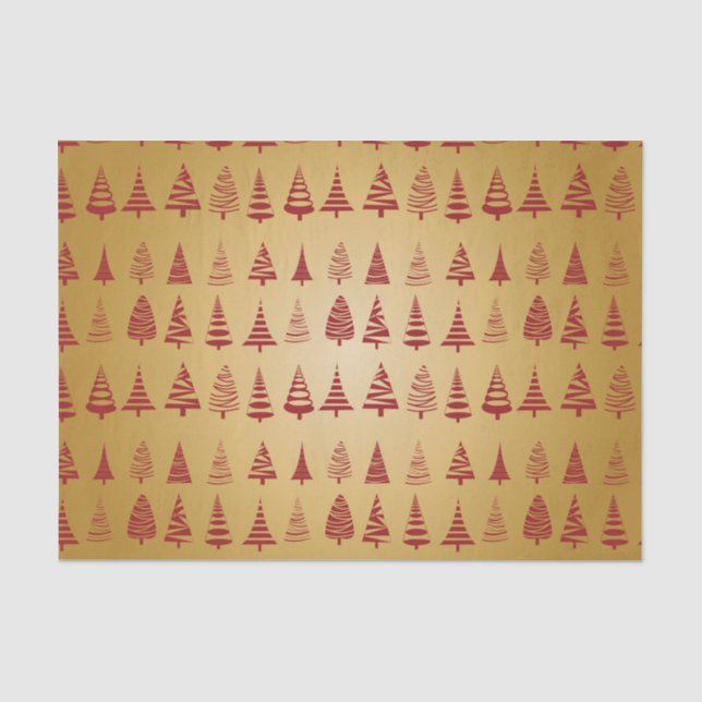 Papier Mousseline Red Christmas se bat contre l'or (Recto)