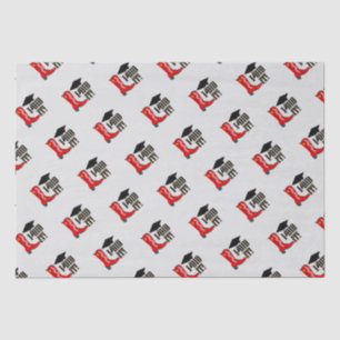 Papier Mousseline Red Cowboy Boot Grad Casquette et diplôme