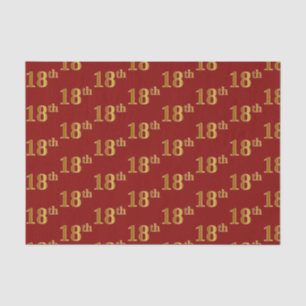Papier Mousseline Red, Faux Gold 18e (dix-huitième)