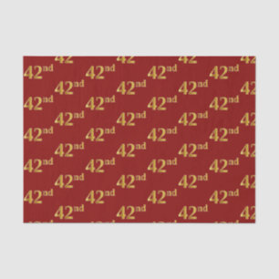 Papier Mousseline Red, Faux Gold 42e (Quarante-Seconde)