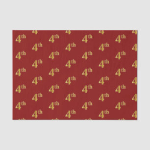 Papier Mousseline Red, Faux Gold 4e (quatrième) Event Tissue Paper