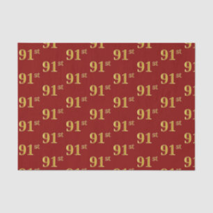 Papier Mousseline Red, Faux Gold 91st (Quatre-vingt-onze)