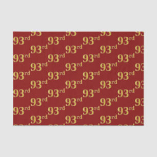 Papier Mousseline Red, Faux Gold 93e (Quatre-vingt-treizième)