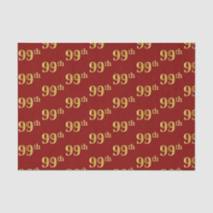 Papier Mousseline Red, Faux Gold 99e (Quatre-vingt-dix-neuvième)