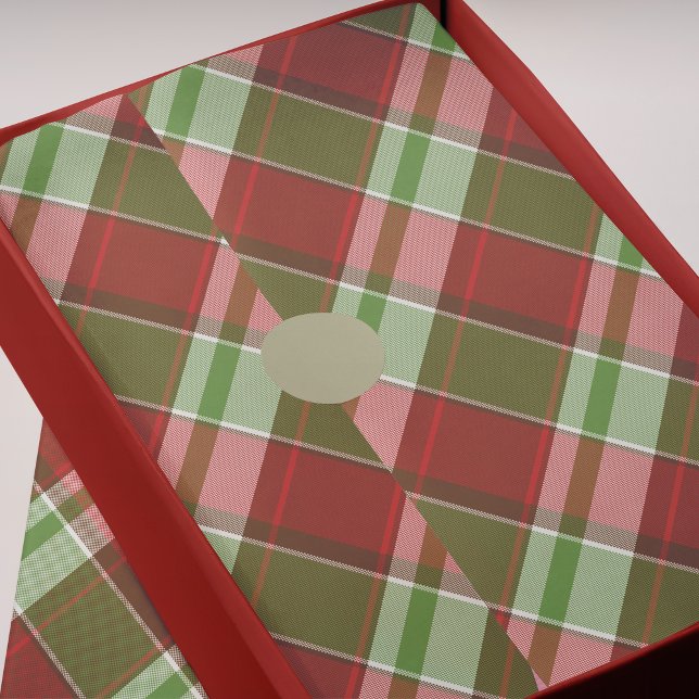 Papier Mousseline Red Green Plaid Classic Noël Motif (Créateur téléchargé)