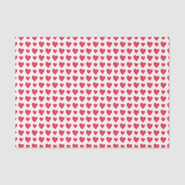 Papier Mousseline Red Hearts Saint-Valentin (Recto)