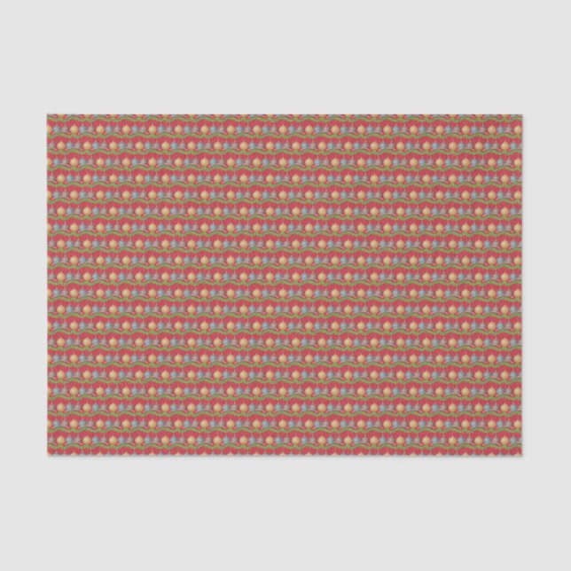 Papier Mousseline RED Joyeux motif de boules de Noël (Recto)