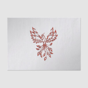 Papier Mousseline Red Phoenix se lève Silver