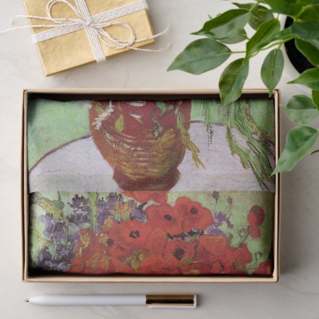 Papier Mousseline Red Poppies and Daisies by Vincent van Gogh (Cadeau)