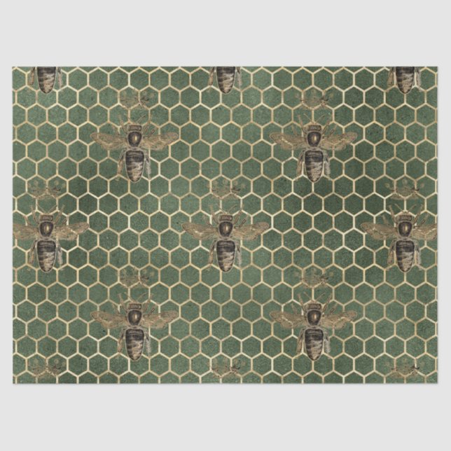 Papier Mousseline Red Rose Bee Series Design 31 (Recto)