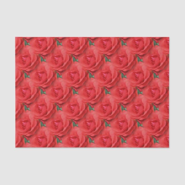 Papier Mousseline Red Rose Flower Nature (Recto)