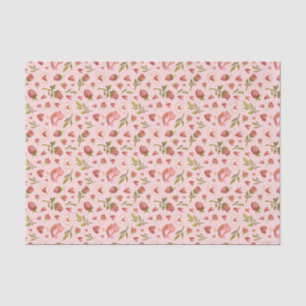 Papier Mousseline Red Rose Romance Coeur Motif Saint Valentin