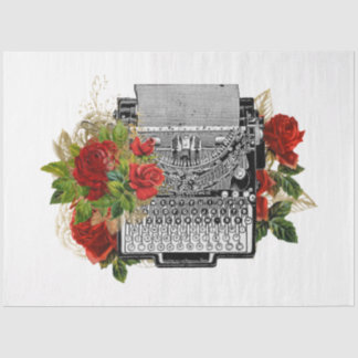 Papier Mousseline Red Rose Steampunk Series Design 15