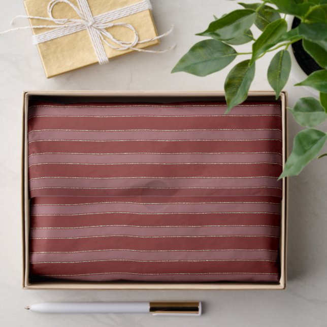 Papier Mousseline Red Stripes Christmas (Cadeau)