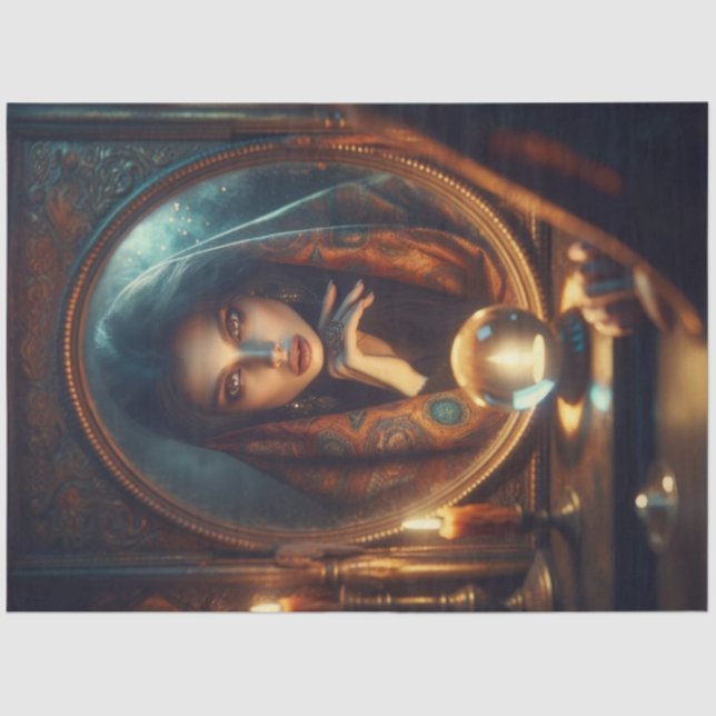 Papier Mousseline Réflexion du caissier de Fortune - Découpage mysti (Recto)