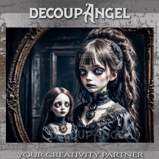 Papier Mousseline Réflexion hantée de l'innocence - Découpage - (Créateur téléchargé)