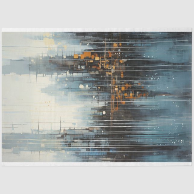 Papier Mousseline Réflexions urbaines Découpage de paysage urbain (Recto)