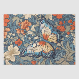 Papier Mousseline Regal Butterfly Amidst William Morris Floral