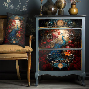 Papier Mousseline Regal Elegant Vintage Boho Peacock Victorien