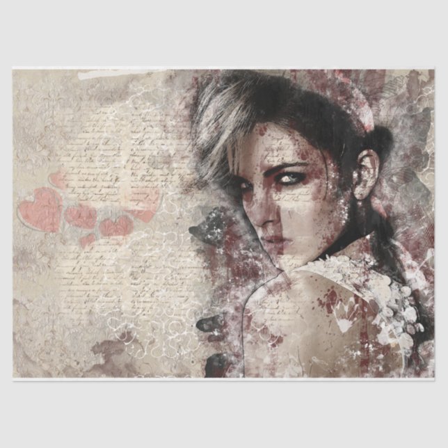 Papier Mousseline Regardez Ici ! Découpage  (Recto)