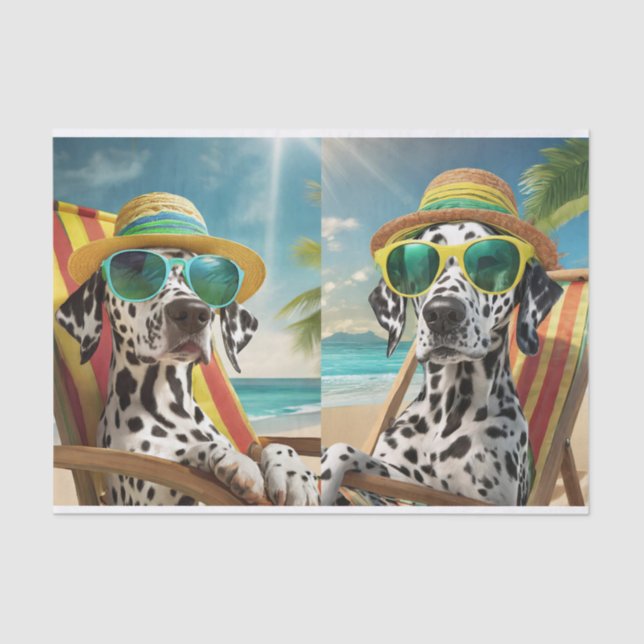 Papier Mousseline Reggie Bahama & Matilda Mama, Dalmatie sur Vaca (Recto)