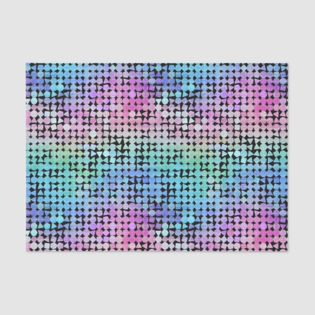 Papier Mousseline régime arc-en-ciel : (Recto)